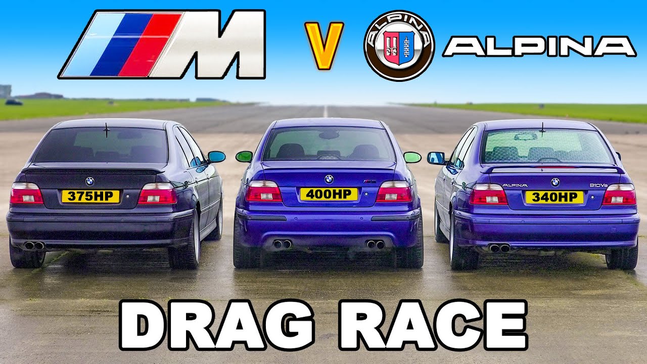 BMW E39 M5 v Alpina B10: DRAG RACE