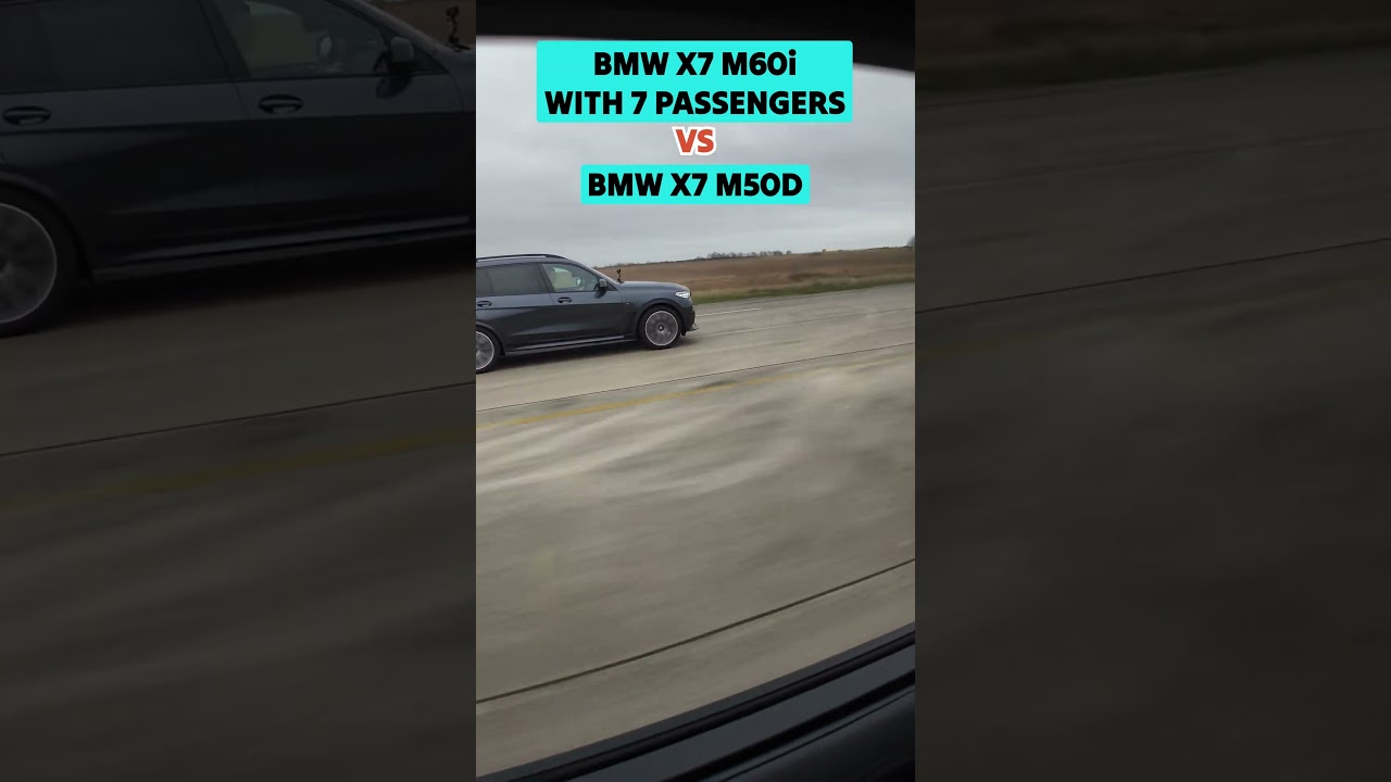 BMW X7M60i with 7 passengers vs BMW X7M50D!