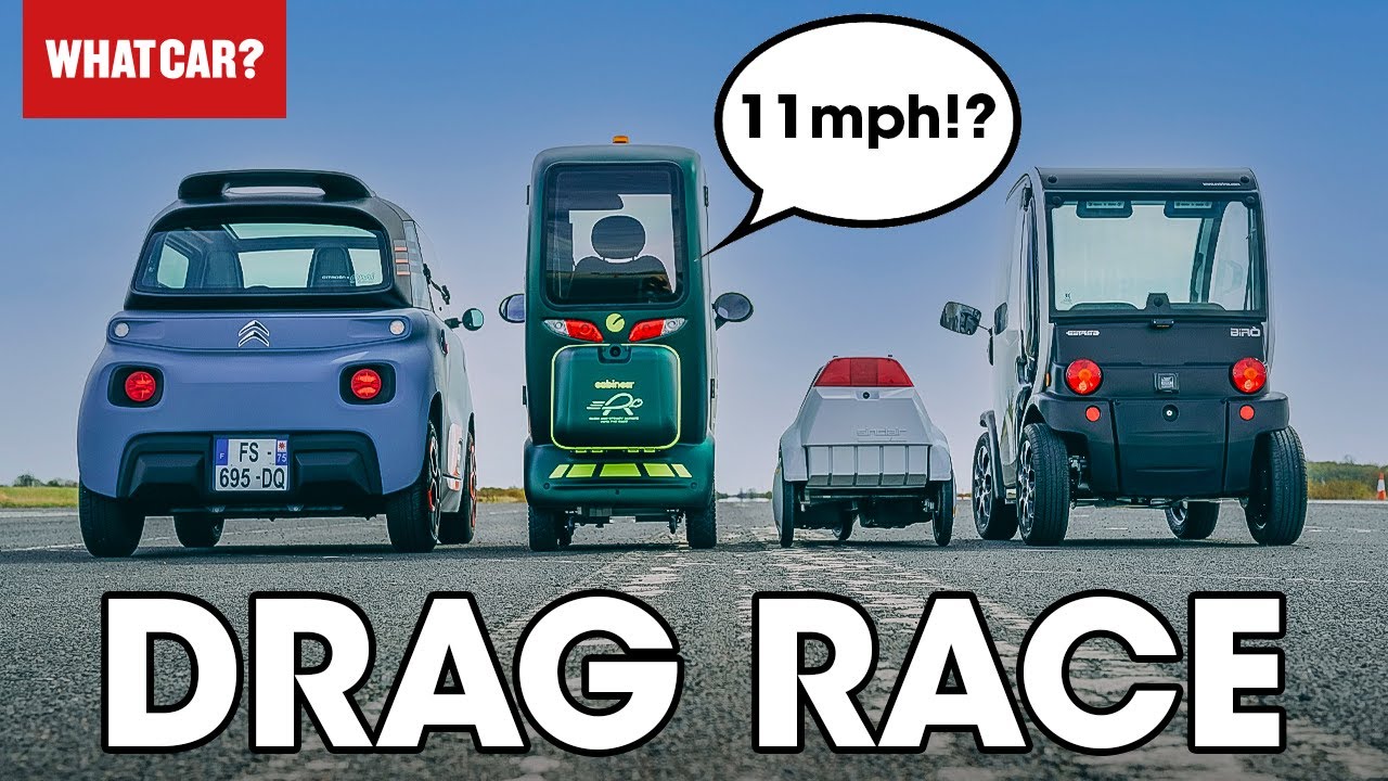 DRAG RACE: Citroen Ami vs Estrima Biro & more – mini electric car battle! | What Car?