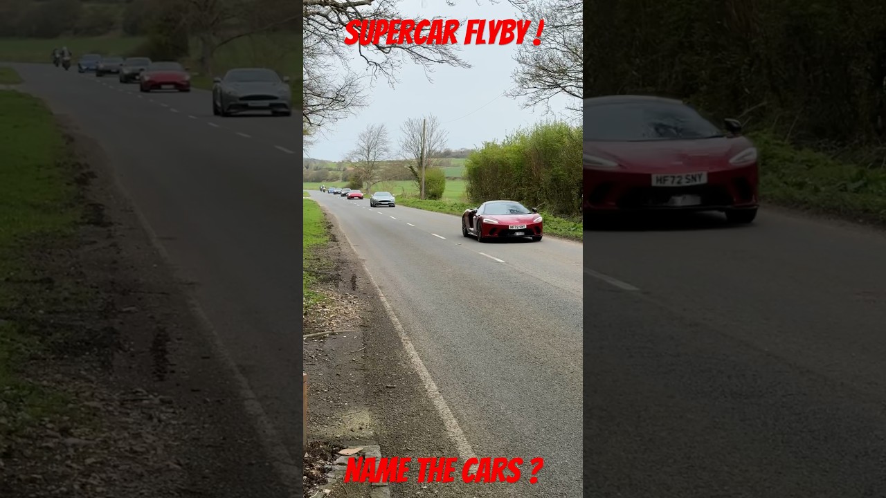 Supercar Flyby – Can you name them all ? #petrolped #supercars #automobile