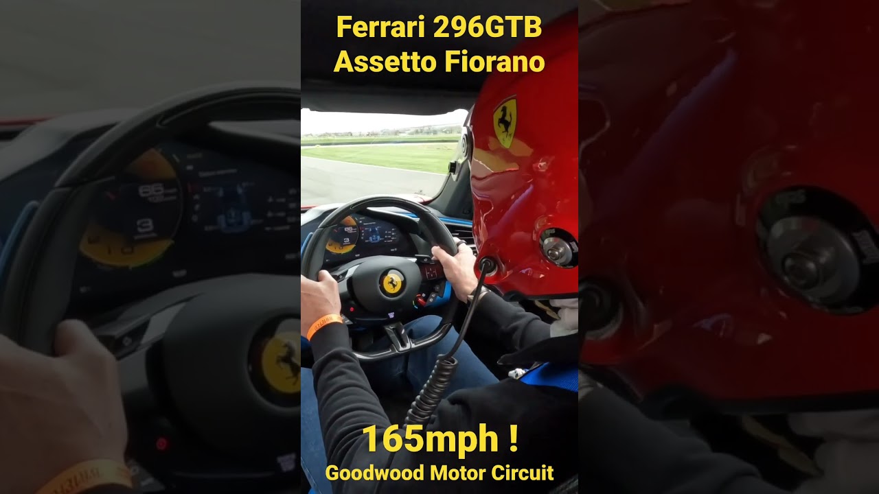 165mph in a Ferrari 296GTB Assetto Fiorano at Goodwood #shorts #ferrari296gtb #goodwood #petrolped
