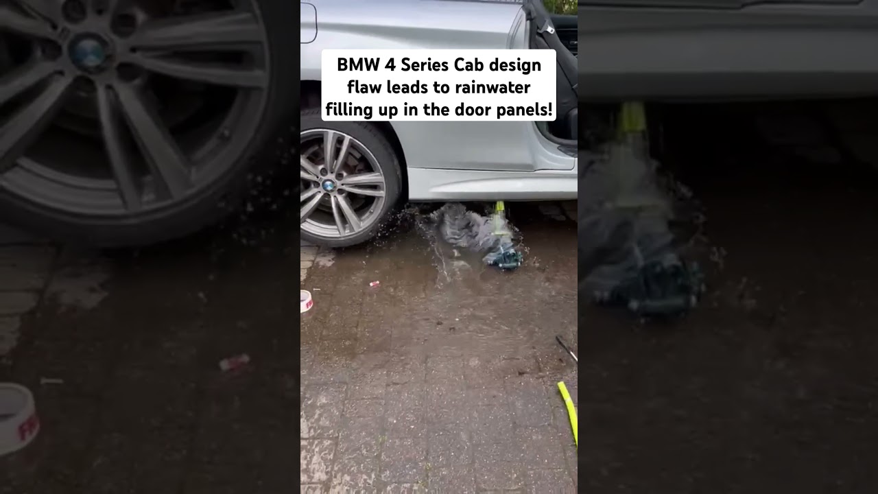 BMW gets flooded with rainwater!