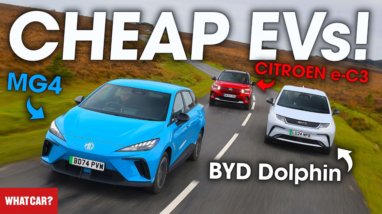 What’s the best CHEAP electric car? MG4 vs BYD Dolphin vs Citroen e-C3 review! | What Car?