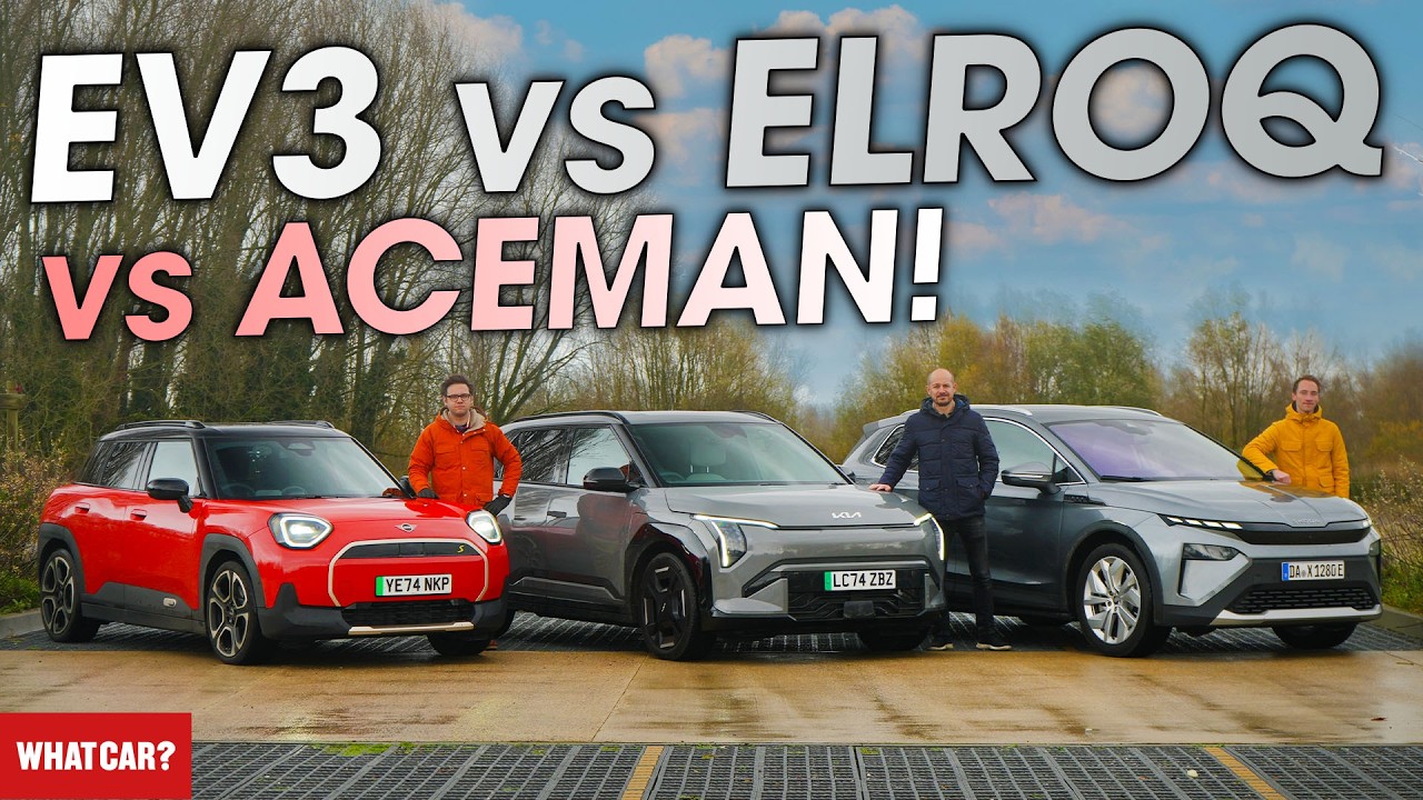 NEW Kia EV3 vs Skoda Elroq vs Mini Aceman review | Road trip costs compared! | What Car? | What Car?