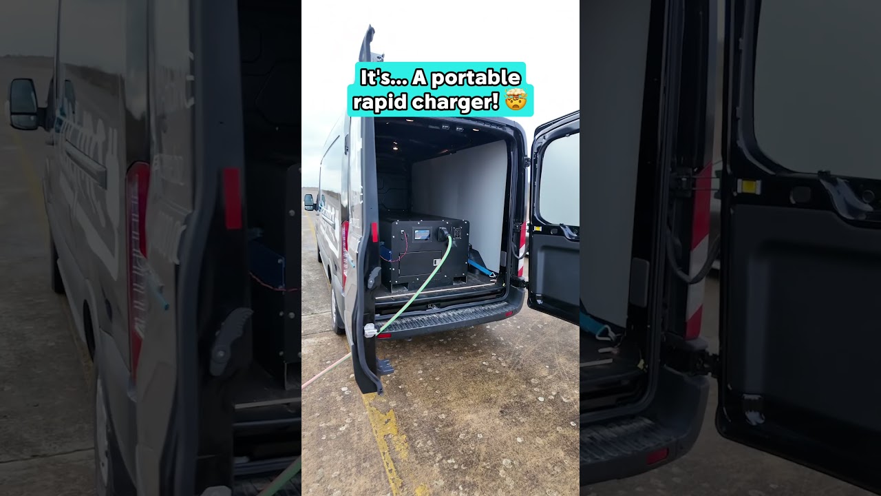 You might think it’s a diesel van charging the car but Zap Me is actually a portable rapid charger!