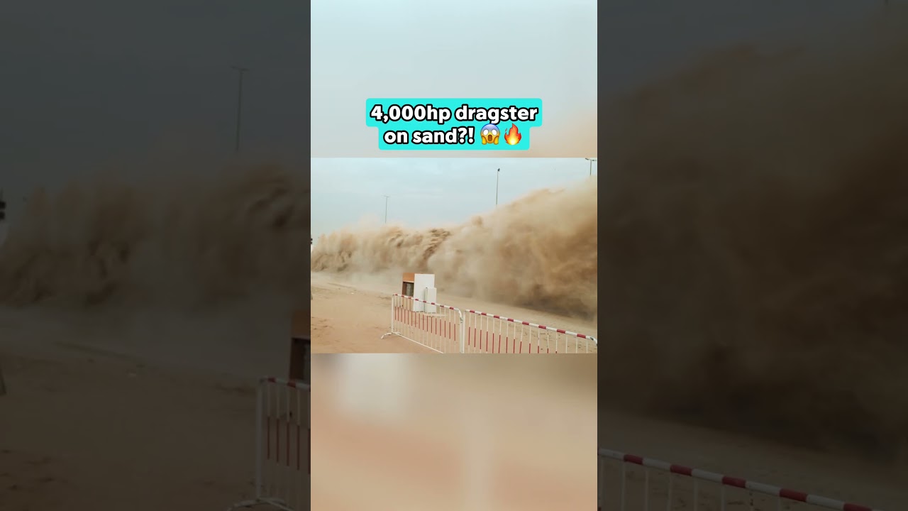 4,000hp dragster on sand?! 😱🔥