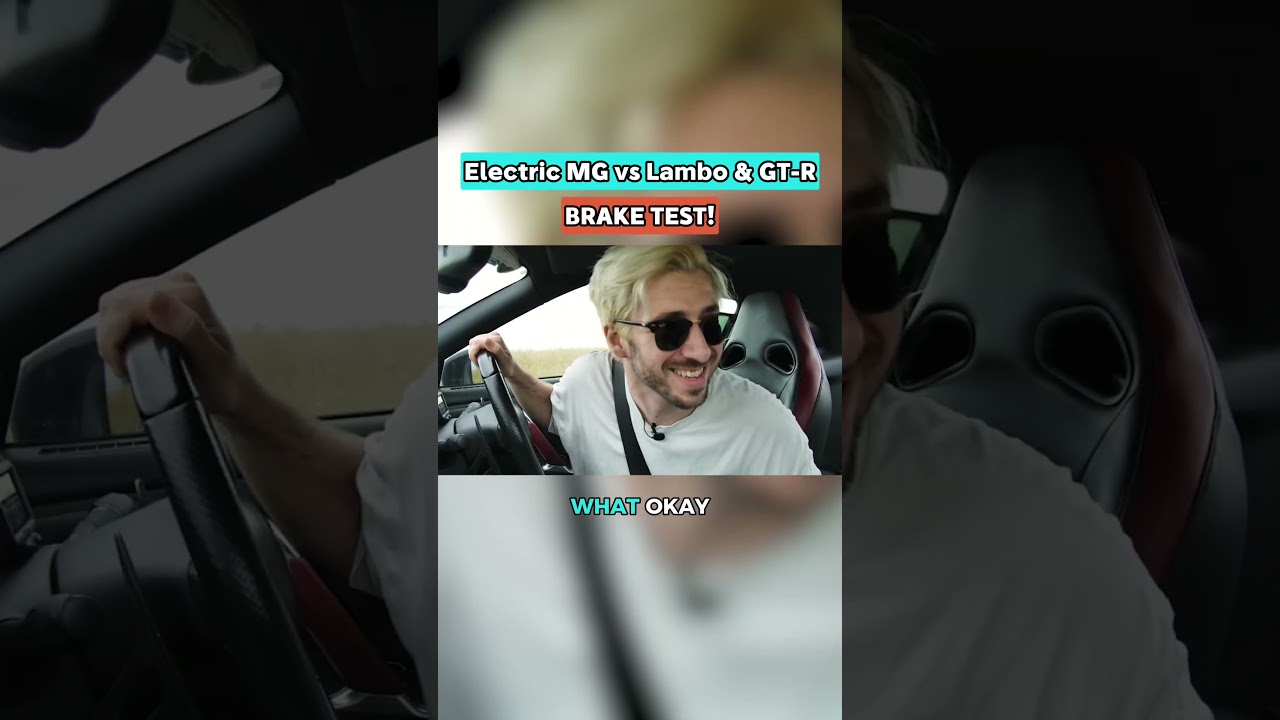 Lambo & GT-R vs Electric MG: BRAKE TEST