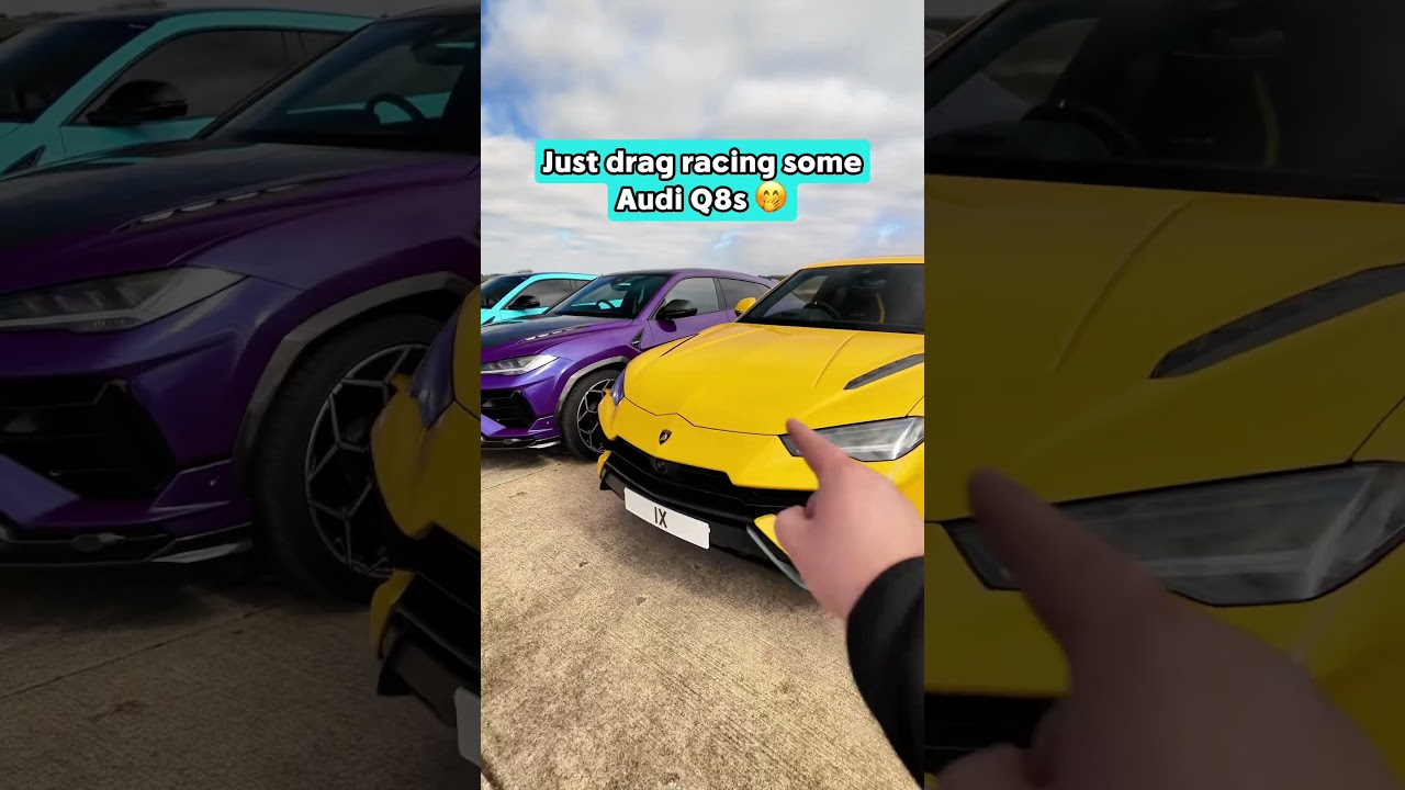 Why is there a Lamborghini badge on these Audis? 🤔