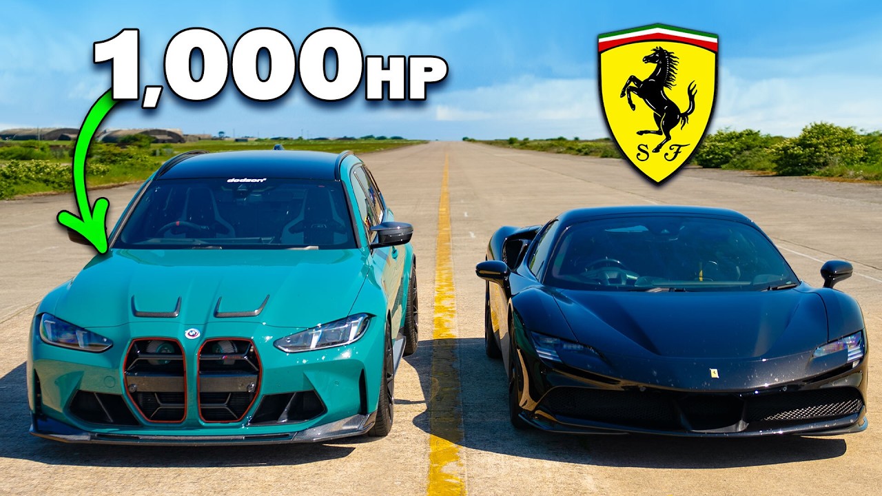 Can a 1,000hp BMW M3 beat a Ferrari SF90?
