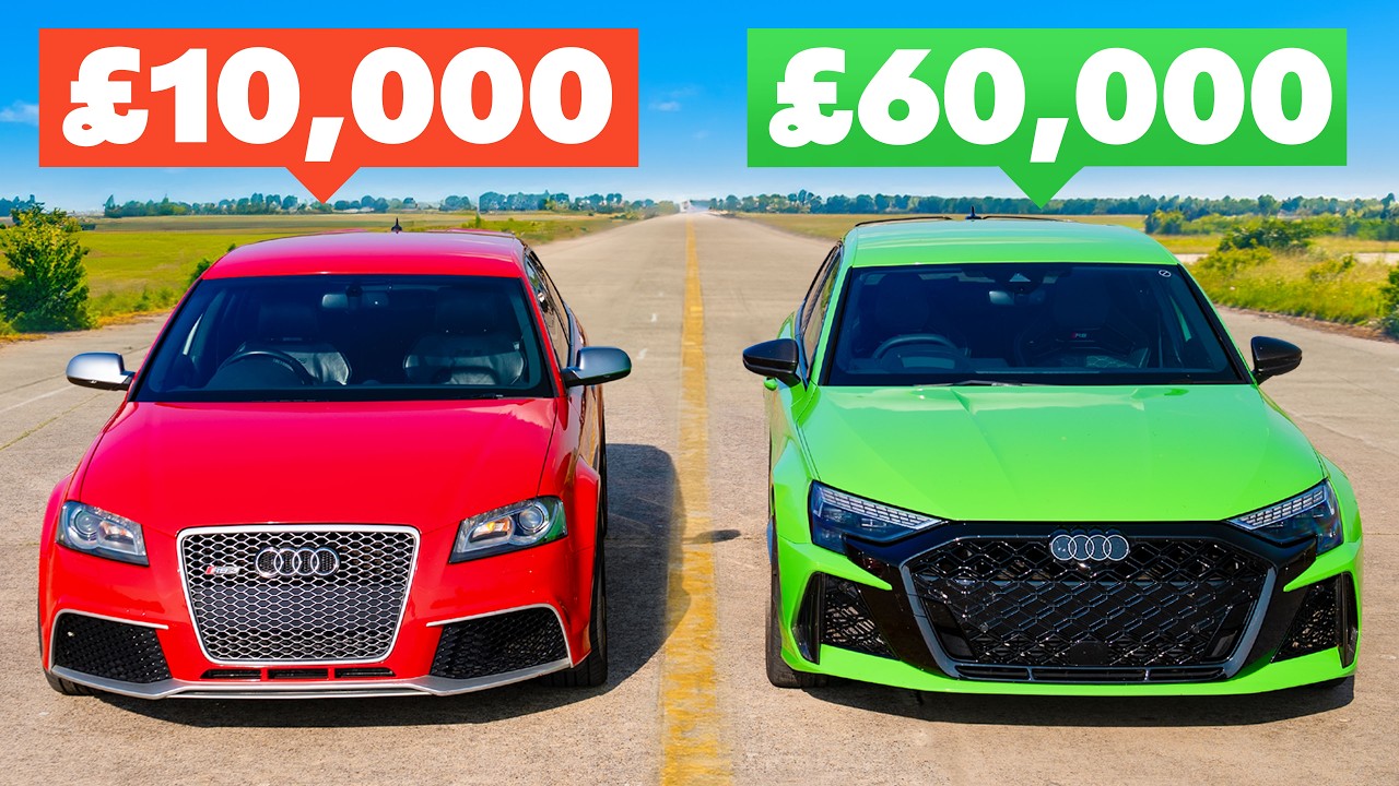 NEW Audi RS3 v cheapest used RS3: DRAG RACE