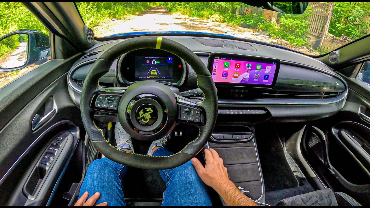 NEW Abarth 600e Scorpionissima 2025 (280 hp) | POV Test Drive #2474 Joe Black