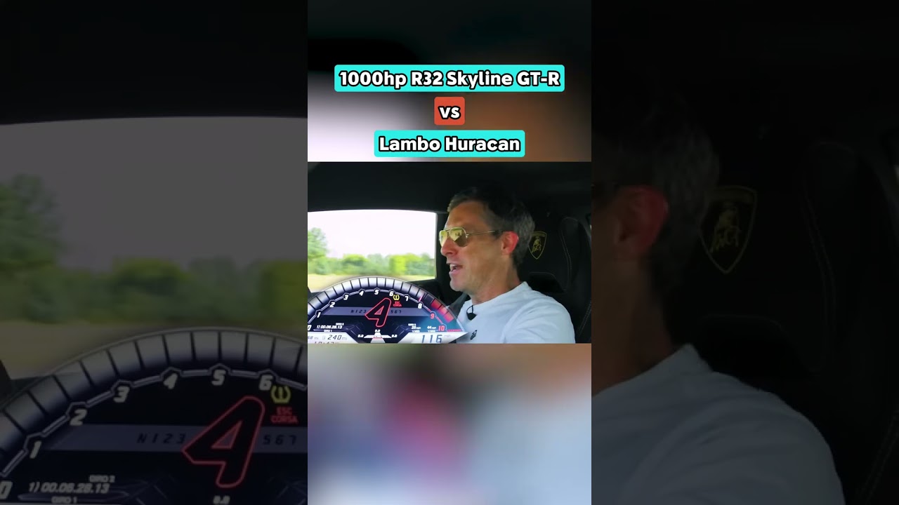1000hp R32 Skyline GT-R vs Lambo: ROLLING RACE