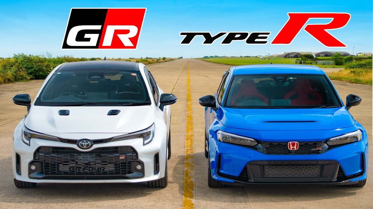 Toyota GR Corolla v Honda Civic Type R: DRAG RACE