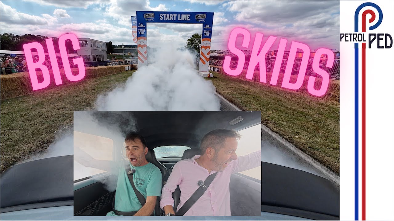 Reunited with Moggy for EPIC Burnouts in his Tesla powered Beetle 😮