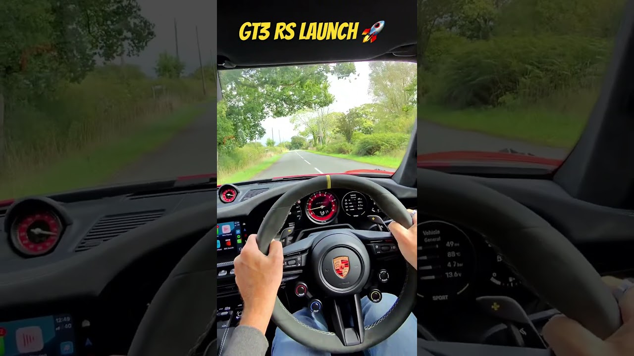 GT3 RS Launch – 60 to 0 to 60 🔥 #shorts #porsche #gt3rs #launchcontrol