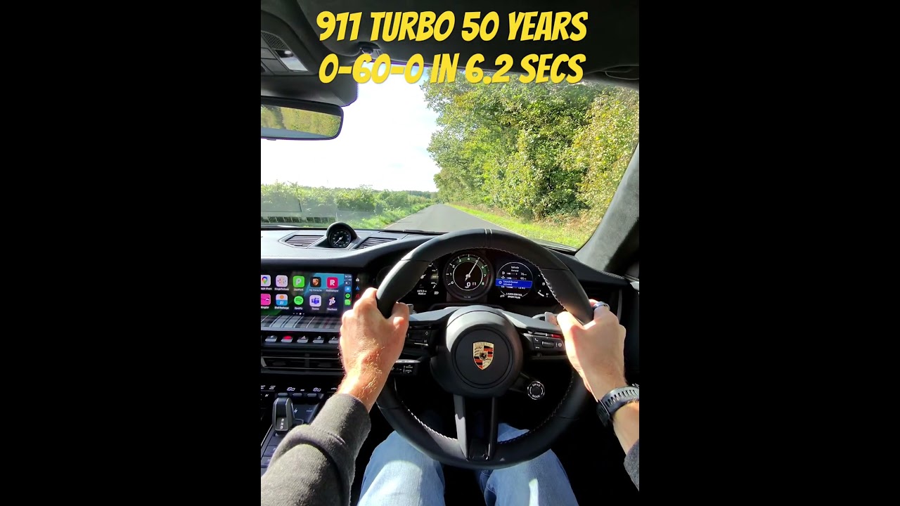 0-60-0 in 6.2secs 😮 #shorts #porsche #911turbo