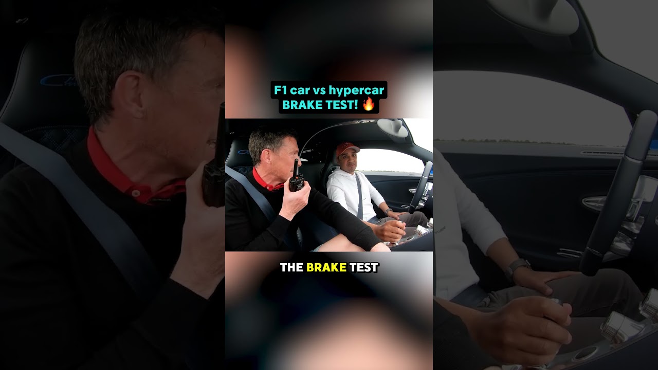 F1 Car v Bugatti Chiron BRAKE TEST