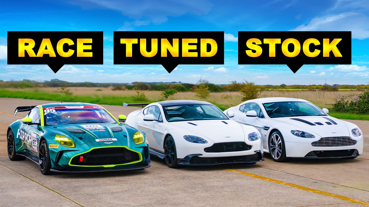 Are racing cars ACTUALLY FAST? Aston Martin DRAG RACE