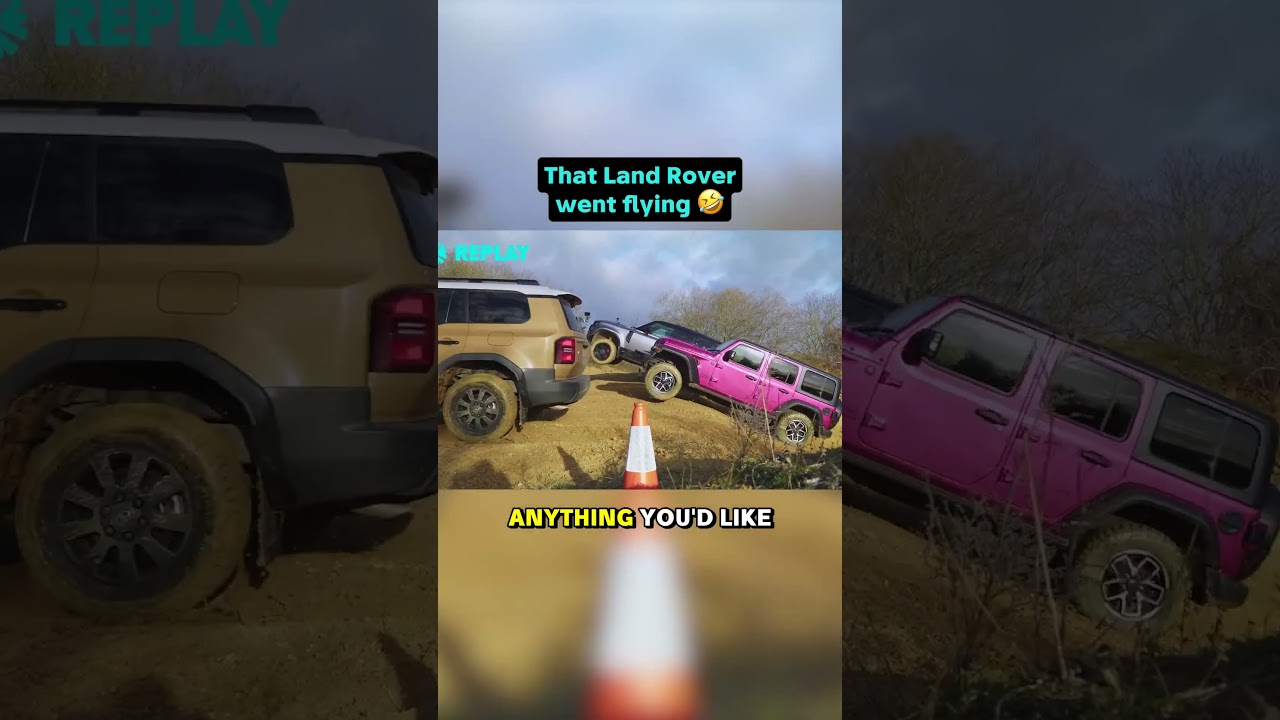That Land Rover went flying 🤣