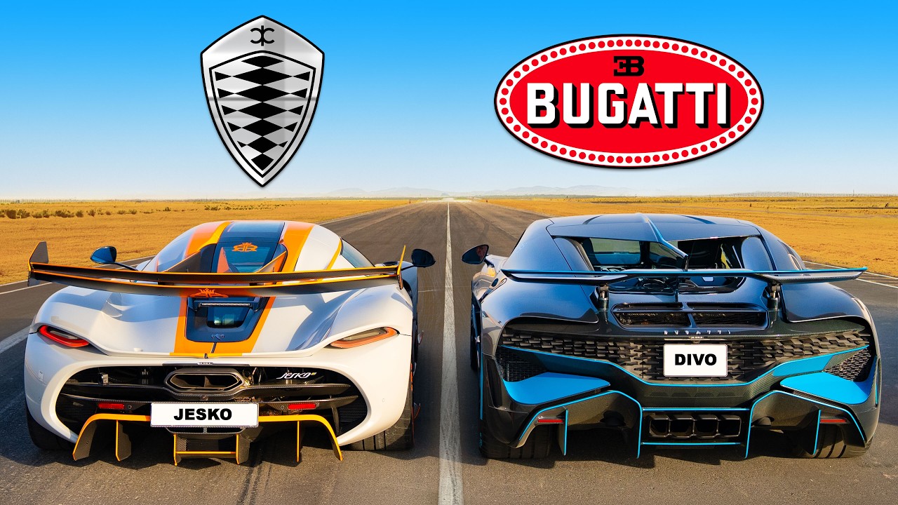 Bugatti Divo vs Koenigsegg Jesko: DRAG RACE