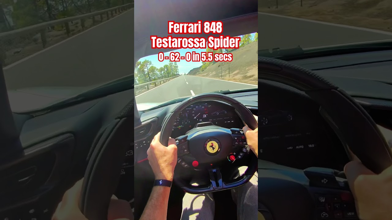 Launching a 1050hp Ferrari Testarossa Spider 🚀 #shorts #ferrari #ferrari849testarossaspider