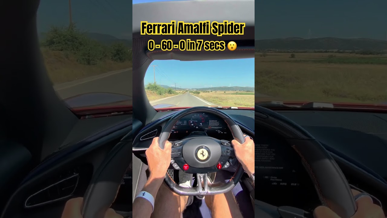 Ferrari Amalfi Spider Launch | 0-60-0 in 7s | Camera Fail 😢 #shorts #ferrari #launchcontrol