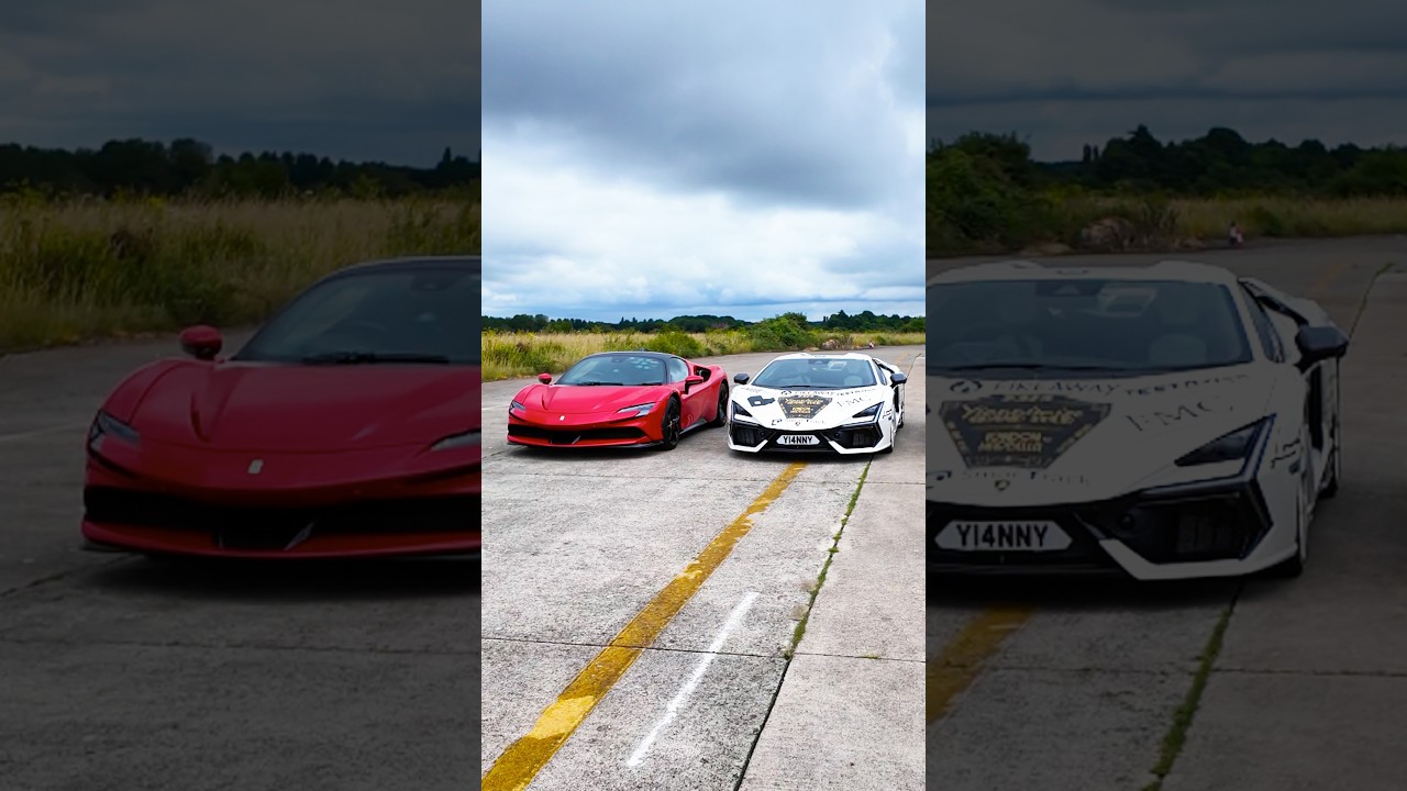 1,000hp Ferrari SF90 vs 1,015 Lamborghini Revuelto: DIAL CAM DRAG RACE! 🔥