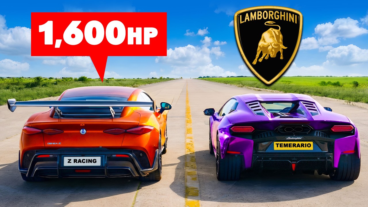 Chinaโs Bugatti killer v Lambo Temerario: DRAG RACE