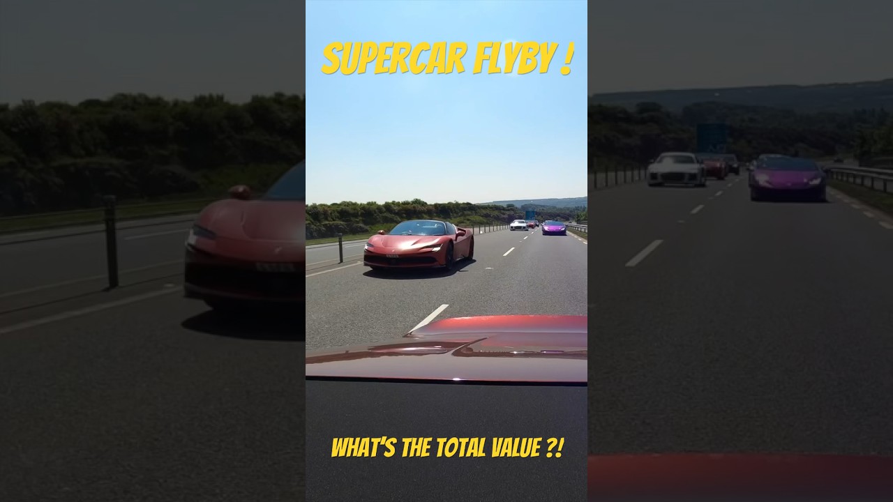 Supercar Flyby but what’s the total value of the cars ? #shorts #supercars #automotive #petrolped