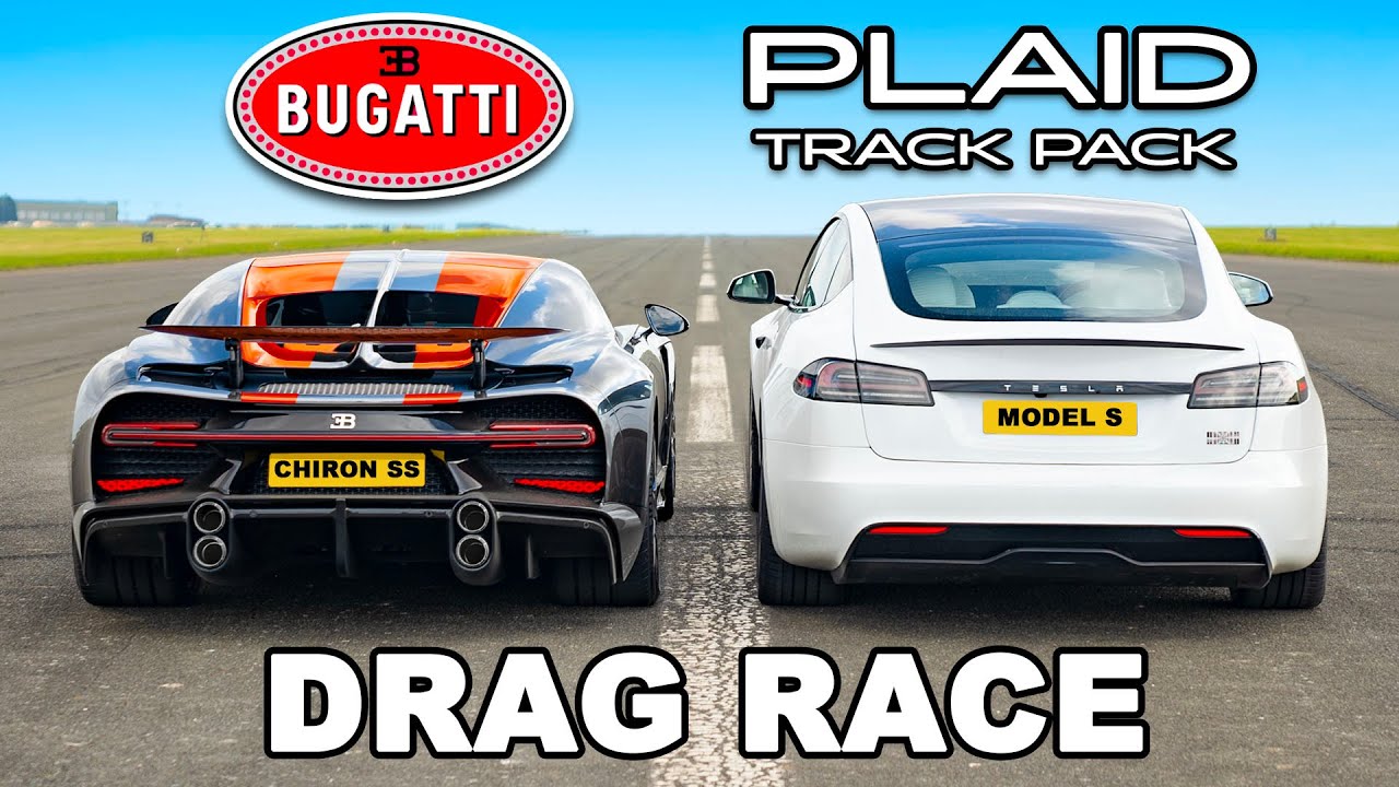 Bugatti Chiron Super Sport v Model S Plaid Track Pack: DRAG RACE
