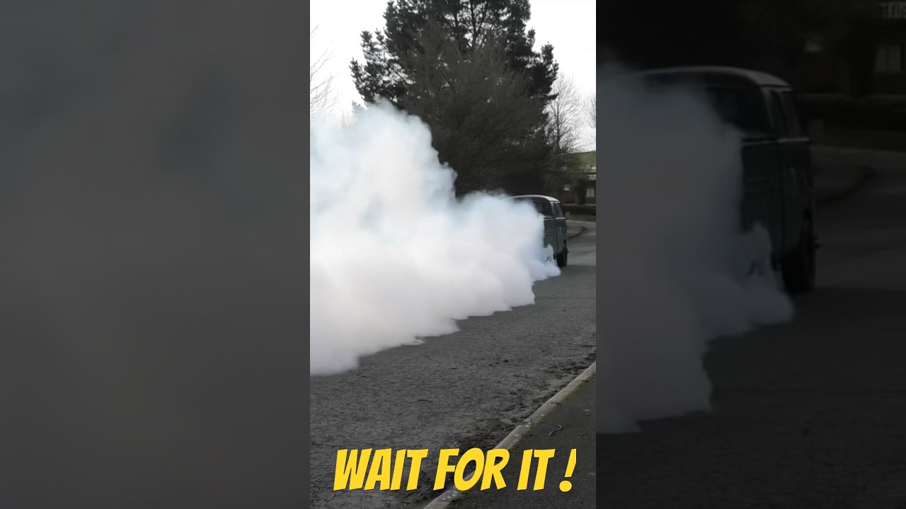 SMOKIN’ Tesla powered VW Crew Cab 🔥 #shorts #petrolped #vw #vwcrewcab #tesla #burnout