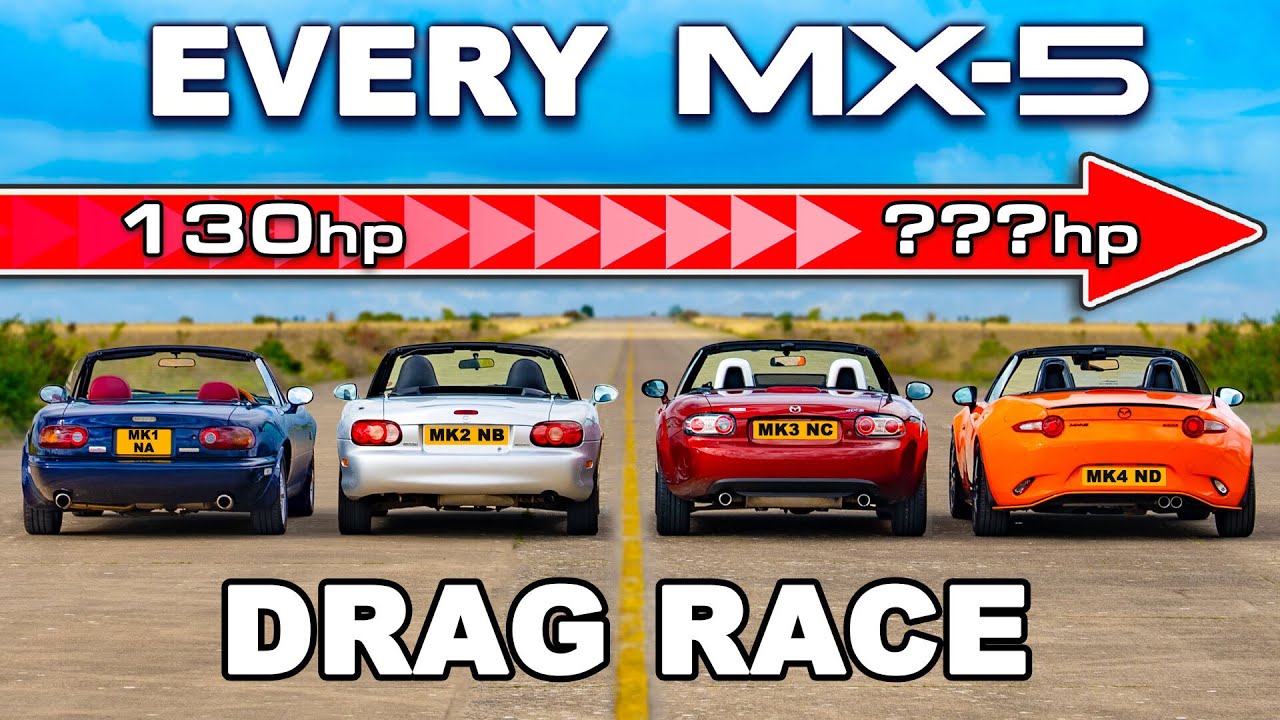 Mazda MX-5 Miata Generations: DRAG RACE