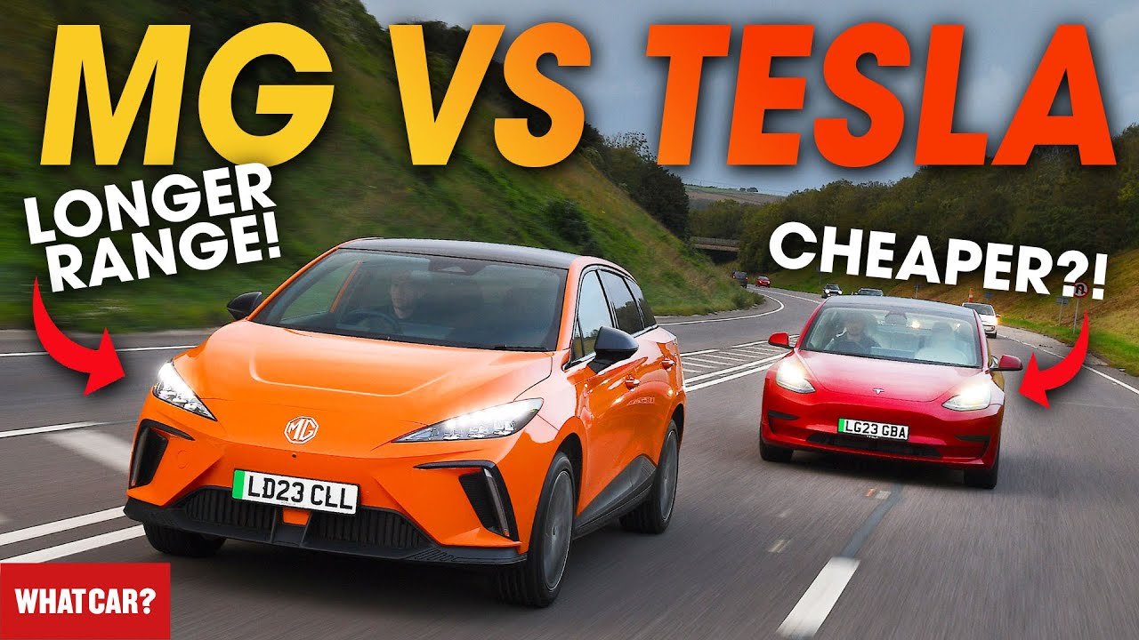 NEW MG4 vs Tesla Model 3 review! – is Tesla REALLY best?? | What Car?
