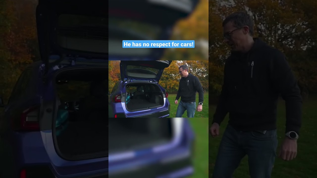 He has no respect for cars!