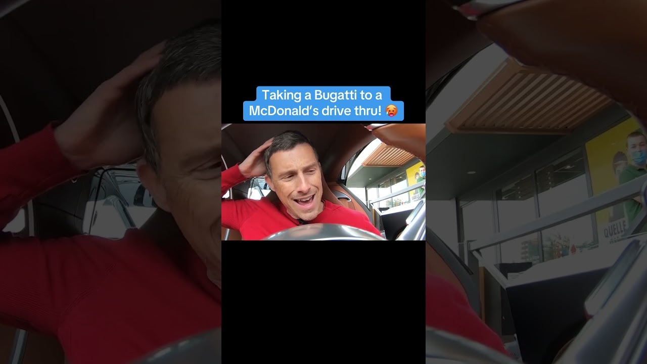 Taking a Bugatti to a McDonald’s drive thru! 🥵