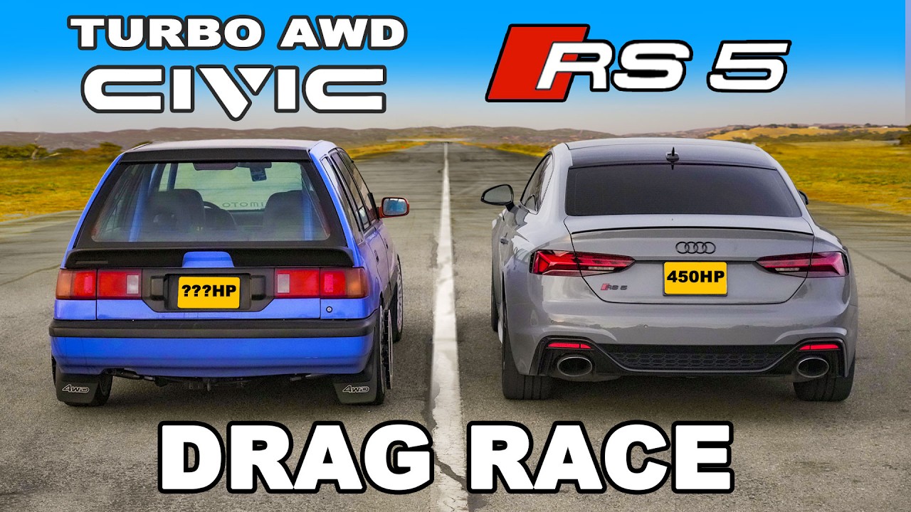 800hp AWD Civic v Audi RS5: DRAG RACE