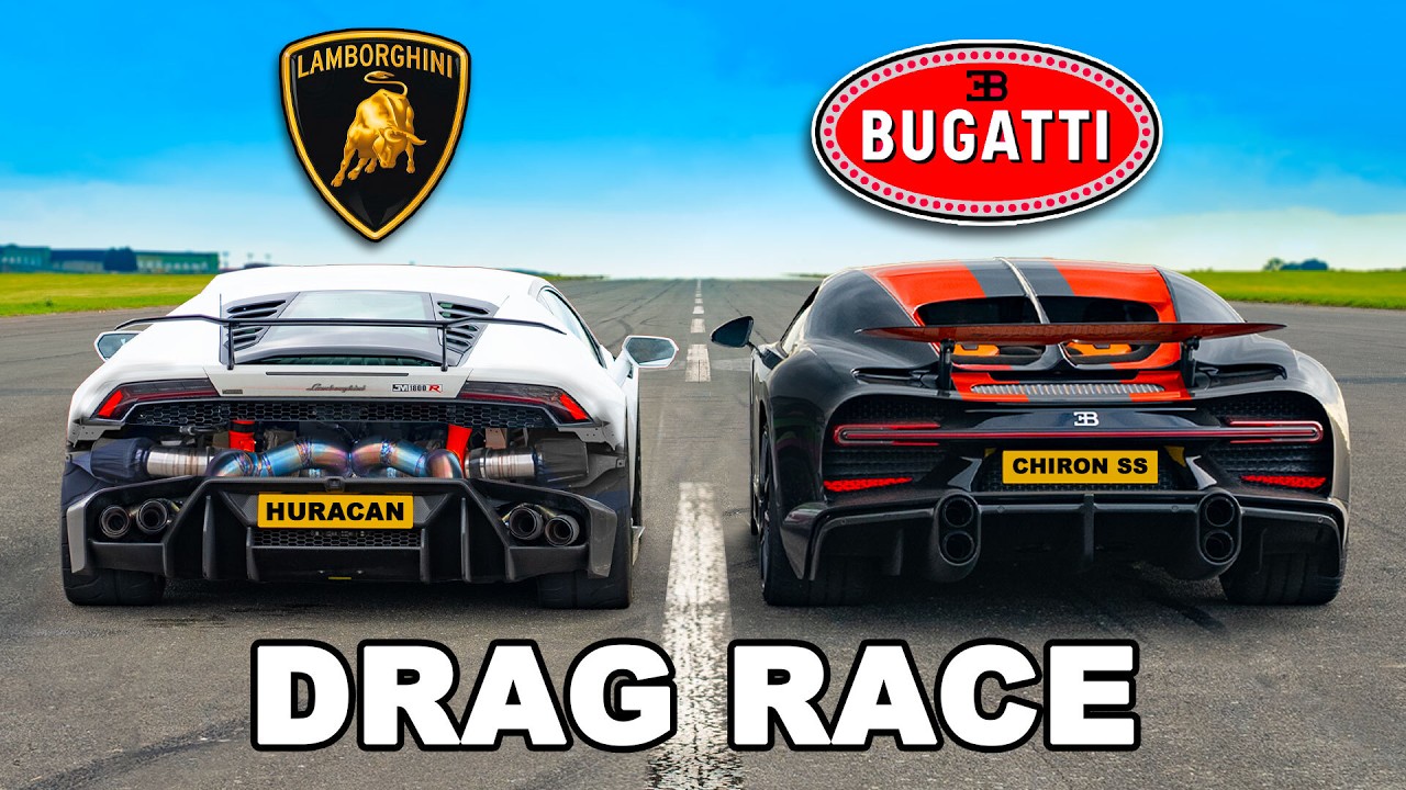 Bugatti Chiron SS v 1,800hp Lambo Huracan: DRAG RACE