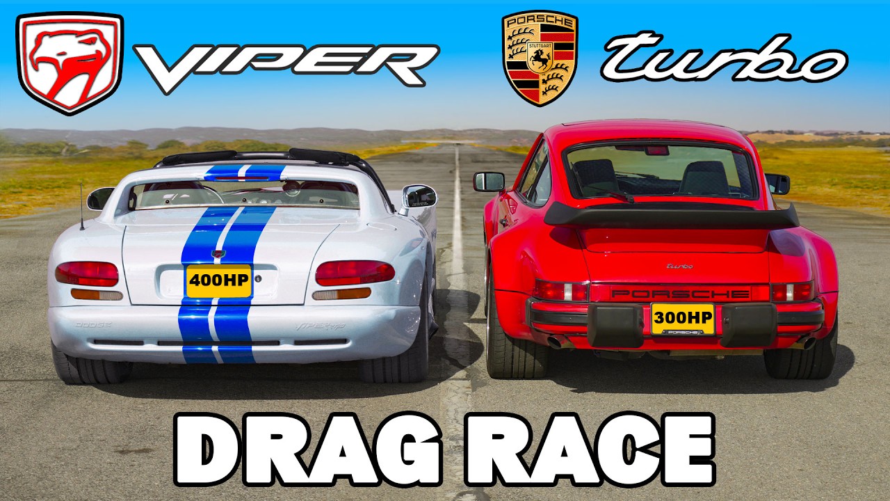 Dodge Viper v Porsche 911 Turbo: DRAG RACE